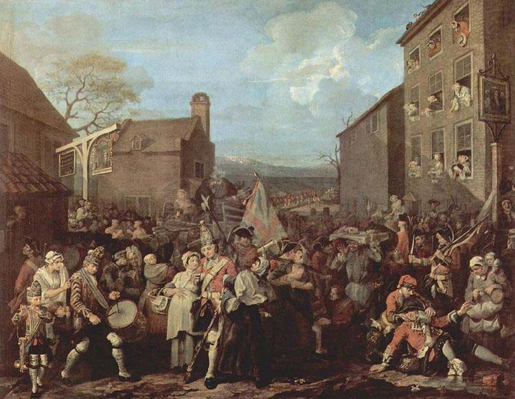 William Hogarth March of the Guards to Finchley oil painting picture